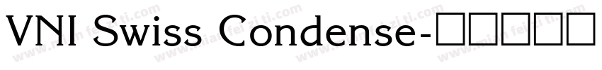 VNI Swiss Condense字体转换